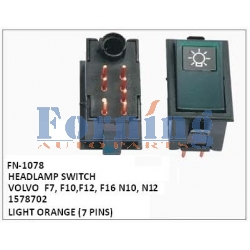 1578702, LIGHT ORANGE, HEADLAMP SWITCH, FN-1078 for VOLVO  F7, F10,F12, F16 N10, N12