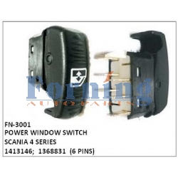 1413146, 1368831, POWER WINDOW SWITCH, FN-3001 for SCANIA 4 SERIES