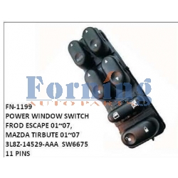3L8Z-14529-AAA POWER WINDOW SWITCH	, FN-1199 for FROD ESCAPE 01~07, MAZDA TIRBUTE 01~07