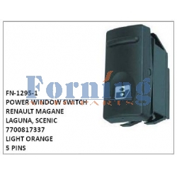 7700817337, LIGHT ORANGE, POWER WINDOW SWITCH, FN-1295-1 for RENAULT MAGANE, LAGUNA, SCENIC