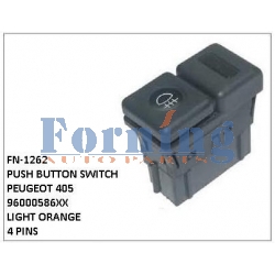 96000586XX, LIGHT ORANGE, PUSH BUTTON SWITCH, FN-1262 for PEUGEOT 405