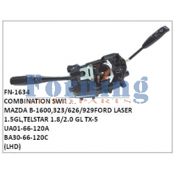 UA01-66-120A,BA30-66-120C,COMBINATION SWITCH,FN-1634 for MAZDA B-1600,323/626/929,FORD LASER 1.5GL,TELSTAR 1.8/2.0 GL TX-5