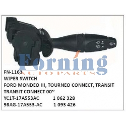 YC1T-17A553AC, 1062328, 1093426, 98AG-17A553-AC WIPER SWITCH, FN-1163 for FORD MONDEO III, TOURNEO CONNECT, TRANSIT, TRANSIT CONNECT 00~