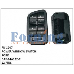 BAF-14A132-C POWER WINDOW SWITCH, FN-1207 for FORD