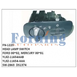 YL3Z-11654AAB, YL3Z-11654-AAA, SW-2863, DS1374 HEAD LAMP SWITCH, FN-1225 for FORD 00~02, MERCURY 00~01