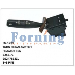 6253.71 , 96247563ZL, TURN SIGNAL SWITCH, FN-1233 for PEUGEOT 306