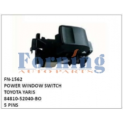 84810-52040-BO,POWER WINDOW SWITCH, FN-1562 for TOYOTA  YARIS