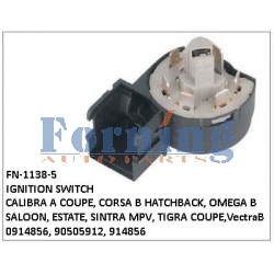 0914856, 90505912, 914856, IGNITION SWITCH, FN-1138-5 for CALIBRA A COUPE, CORSA B HATCHBACK, OMEGA B SALOON, ESTATE, SINTRA MPV, TIGRA COUPE, VECTRA B