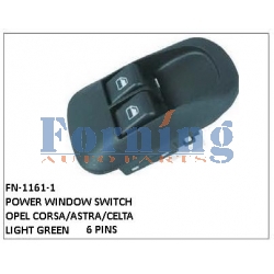 LIGHT GREEN, POWER WINDOW SWITCH, FN-1161-1 for OPEL CORSA/ASTRA/CELTA