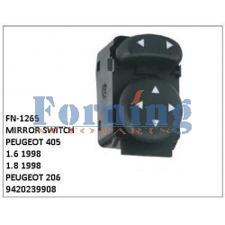 9420239908, MIRROR SWITCH, FN-1265 for PEUGEOT 405, 1.6 1998, 1.8 1998, PEUGEOT 206