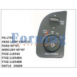 F5AZ-11654A, F7AZ-11654BA, F7AZ-11654BB, SW713, DS609 HEAD LAMP SWITCH, FN-1733 for FORD 95~97; MERCURY 95~97