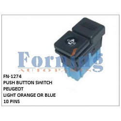 LIGHT ORANGE OR BLUE, PUSH BUTTON SWITCH, FN-1274 for PEUGEOT