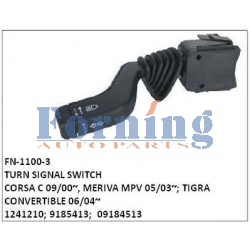 1241210, 9185413 , 09184513 TURN SIGNAL SWITCH FN-1100-3 for CORSA C 09/00~, MERIVA MPV 05/03~; TIGRA CONVERTIBLE 06/04~