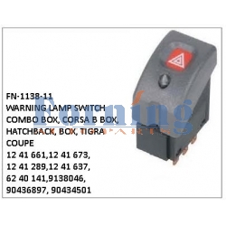 1241661,1241673,1241289,121637,6240141,9138046, 90436897, 90434501, WARNING LAMP SWITCH, FN-1138-11 for COMBO BOX, CORSA B BOX, HATCHBACK, BOX, TIGRA COUPE