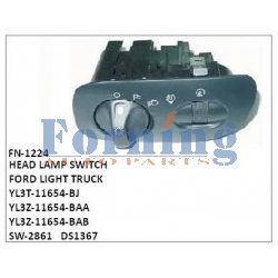 YL3T-11654-BJ, YL3Z-11654-BAA, YL3Z-11654-BAB, SW-2861, DS1367 HEAD LAMP SWITCH FN-1224 for FORD LIGHT TRUCK