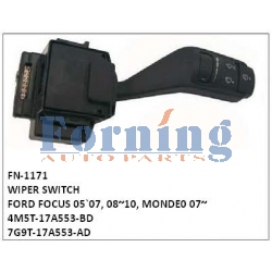 4M5T-17A553-BD, 7G9T-17A553-AD WIPER SWITCH, FN-1171 for FORD FOCUS 05`07, 08~10, MONDE0 07~