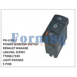 7700817339, LIGHT ORANGE, POWER WINDOW SWITCH, FN-1295-2 for RENAULT MAGANE, LAGUNA, SCENIC