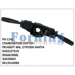 9420237525, 95666288ZL, 34328003, 9613316980, COMBINATION SWITCH, FN-1241 for PEUGEOT 406 CITROEN XANTIA