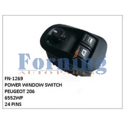 6552WP, POWER WINDOW SWITCH, FN-1269 for PEUGEOT 206