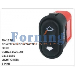 95BG-14529-AB, 03161450 POWER WINDOW SWITCH, FN-1190 for FORD