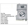 F4VY-11654A, F5VY-11654A, F7VZ-11654AA, F7VZ-11654AC, SW708, DS614 HEAD LAMP SWITCH FN-1734 for LINCOLN  TOWN CAR 95~97