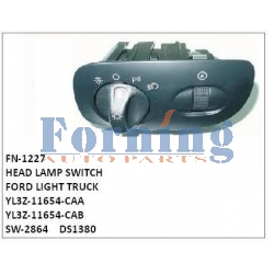 YL3Z-11654-CAA， YL3Z-11654-CAB， SW-2864， DS1380 HEAD LAMP SWITCH，FN-1227 for FORD LIGHT TRUCK