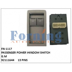 92111644, PASSENGER POWER WINDOW SWITCH, FN-1117 forG.M