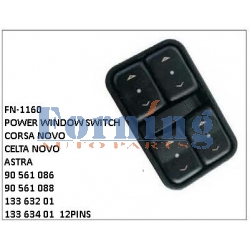 90561086,90561088,13363201,13363401,POWER WINDOW SWITCH, FN-1160 for CORSA NOVO, CELTA NOVO, ASTRA