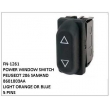 8601003AA, LIGHT ORANGE OR BLUE, POWER WINDOW SWITCH, FN-1261 for PEUGEOT 206 SAMAND