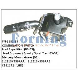 2L2Z13K359AAA, 2L2Z13K359AAB, CBS1172 COMBINATION SWITCH, FN-1181-13 for Ford Expedition (06-03)； Ford Explorer / Sport / Sport Trac (05-02)； Mercury Mountaineer (05)