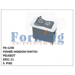 6551.21, POWER WINDOW SWITCH, FN-1230 for PEUGEOT