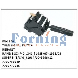 7700759249, 7700777226, TURN SIGNAL SWITCH, FN-1286 for RENAULT, RAPID BOX (F40_,G40_) 1985/07~1998/03, SUPER 5 (B/C40_) 1984/10~1996/12