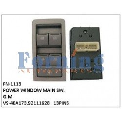 VS-40A173,92111628, POWER WINDOW MAIN SW, FN-1113 for G.M