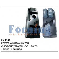 15151511, SW4174, POWER WINDOW SWITCH, FN-1147 for CHEVROLET/GMC TRUCKS... 96~03