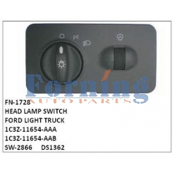 1C3Z-11654-AAA, 1C3Z-11654-AAB, SW-2866, DS1362 HEAD LAMP SWITCH, FN-1728 for FORD LIGHT TRUCK