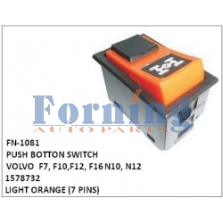 1578732, LIGHT ORANGE, PUSH BOTTON SWITCH, FN-1081 for VOLVO  F7, F10,F12, F16 N10, N12