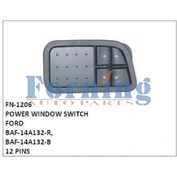 BAF-14A132-R, BAF-14A132-B POWER WINDOW SWITCH, FN-1206 for FORD