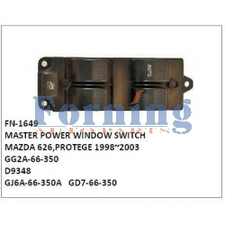 GG2A-66-350,D9348,GJ6A-66-350A,GD7-66-350,MASTER POWER WINDOW SWITCH,FN-1649 for MAZDA 626,PROTEGE 1998~2003