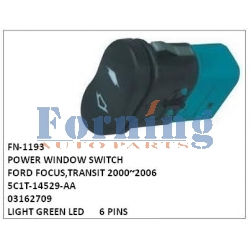 5C1T-14529-AA, 03162709  POWER WINDOW SWITCH, FN-1193 for FORD FOCUS,TRANSIT 2000~2006