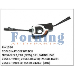 25560-T8900, 25560-06W10, 25560-T8903-3, 25560-04A60, 25560-T6701, COMBINATION SWITCH, FN-1580 for NISSAN E23,720 (NEW),B11,PATROL P40