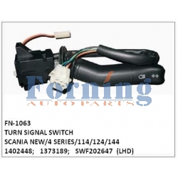 1402448, 1373189, SWF202647, TURN SIGNAL SWITCH, FN-1063 for SCANIA NEW/4 SERIES/114/124/144