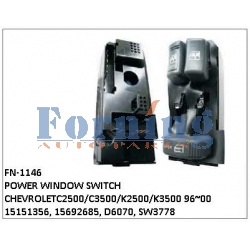 15151356, 15692685, D6070, SW3778, POWER WINDOW SWITCH, FN-1146 for CHEVROLET, C2500/C3500/K2500/K3500 96~00