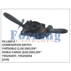 735290065, COMBINATION SWITCH, FN-1365-3 for FIAT, PALIO 2000~2004, PALIO 2001, WEEKEND 2001, (WITH REAR WIPER)