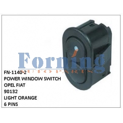 90132, LIGHT ORANGE, POWER WINDOW SWITCH, FN-1140-2 for OPEL