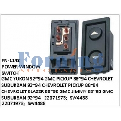 22071973, SW4488, POWER WINDOW SWITCH, FN-1143 for GMC YUKON 92~94