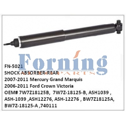 7W7Z18125B, 7W7Z-18125-B, ASH1039 , ASH-1039 ,ASH12276, ASH-12276 , BW7Z18125A, BW7Z-18125-A ,740111 Rear Shock Absorber FN-5021 for 2007-2011 Mercury Grand Marquis, 2006-2011 Ford Crown Victoria