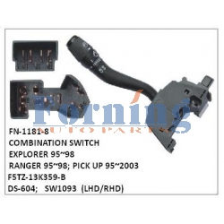 F5TZ-13K359-B, DS-604, SW1093 COMBINATION SWITCH, FN-1181-8 for EXPLORER 1995~1998, RANGER 1995~1998, PICK UP 1995~2003