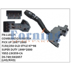 Y85Z-13K359-CA, DS-749, SW2857 COMBINATION SWITCH, FN-1181-7 for PICK UP 1997~2000, F150/250 OLD STYLE 1997~1998, SUPER DUTY 1999~2000