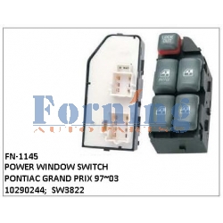 10290244, SW3822, POWER WINDOW SWITCH, FN-1145 for PONTIAC GRAND PRIX 97~03