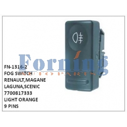7700817333, LIGHT ORANGE, FOG SWITCH, FN-1316-2 for RENAULT MAGANE, LAGUNA, SCENIC